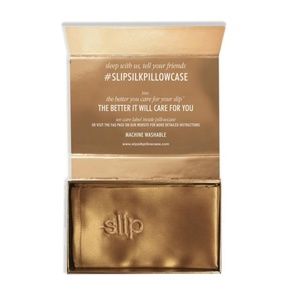 Gold Slip Silk Pillowcase (Queen/Standard) NEW